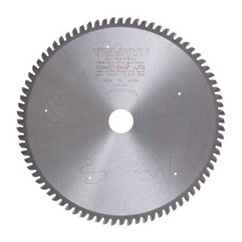 Tenryu MP-26080AB 260mm 80T 30mm Arbor, 0.11 Kerf, 5870 Rpm, Kapex